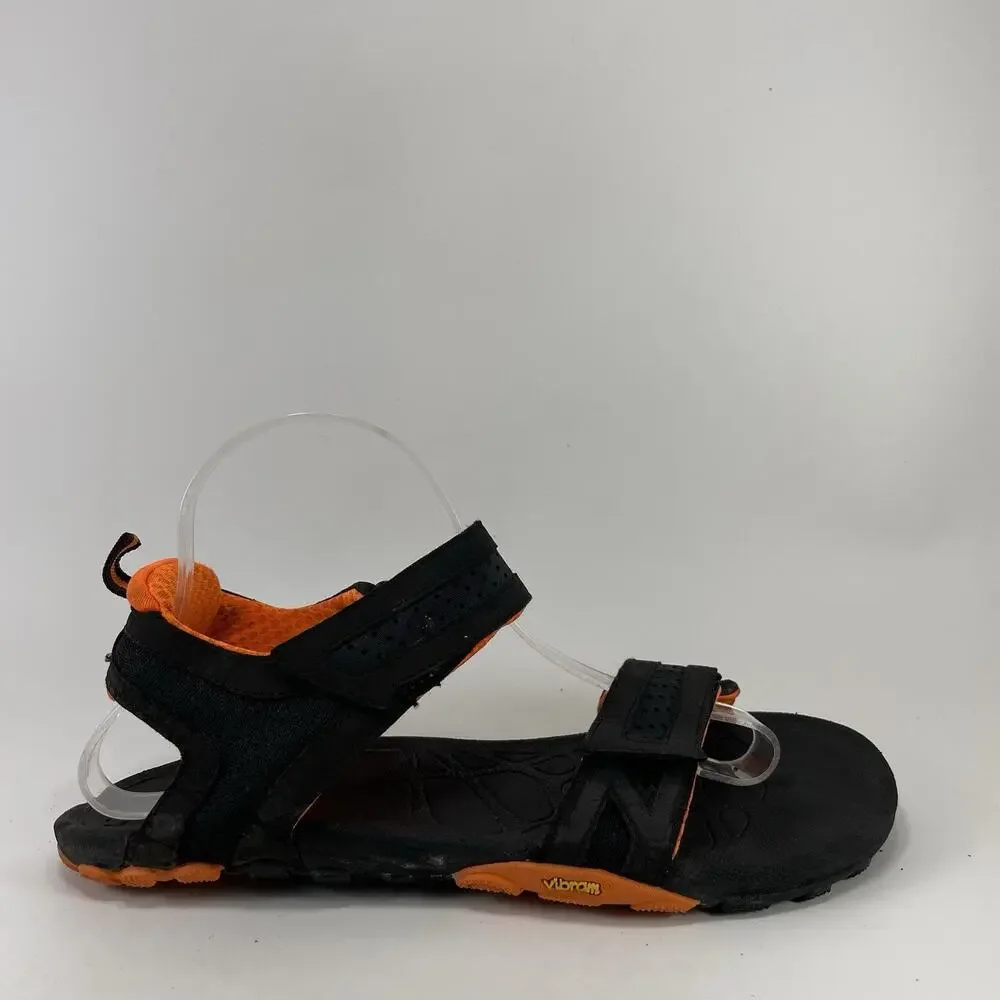 New Balance Minimus Trail M43031 Black Sandals Mens Size 8 Black/Orange Vibram
